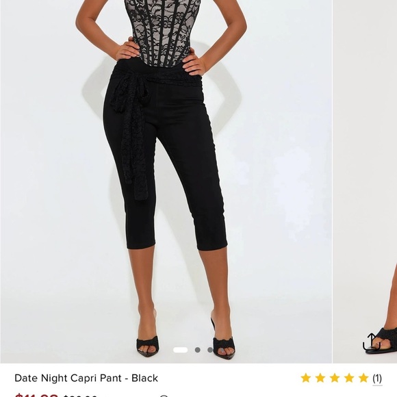 Fashion Nova Black capri - Picture 5 of 6